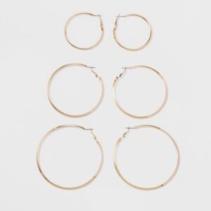 ⭐️ A New Day Gold Hoop Earrings Trio